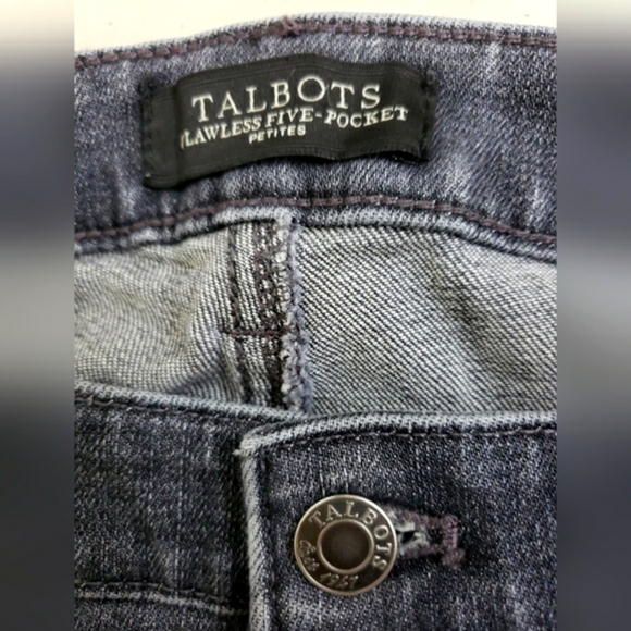 Talbots~Size 6 Petite~Black Denim Flawless Five Pocket Slim Ankle Curvy Jeans. - Picture 8 of 11